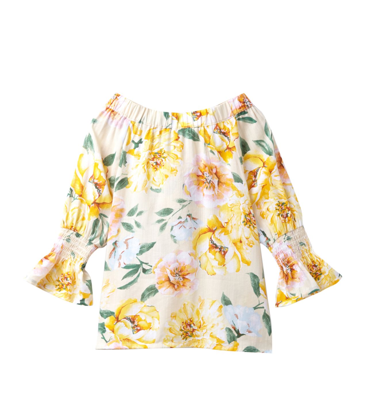 Yellow Floral Printed Top