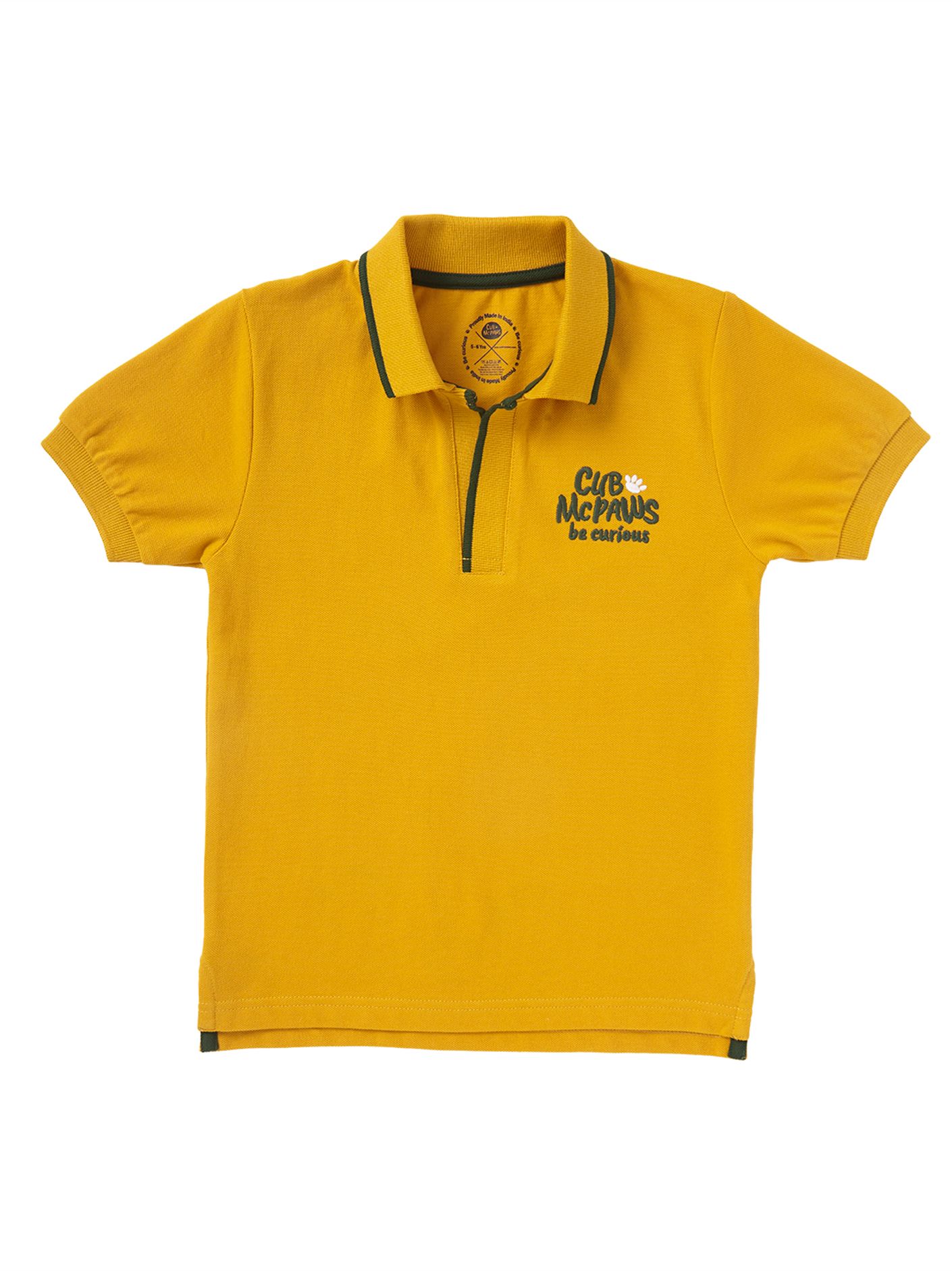 Buy Boys Classic Polo T-Shirt - Mustard Online at 50% OFF | Cub McPaws