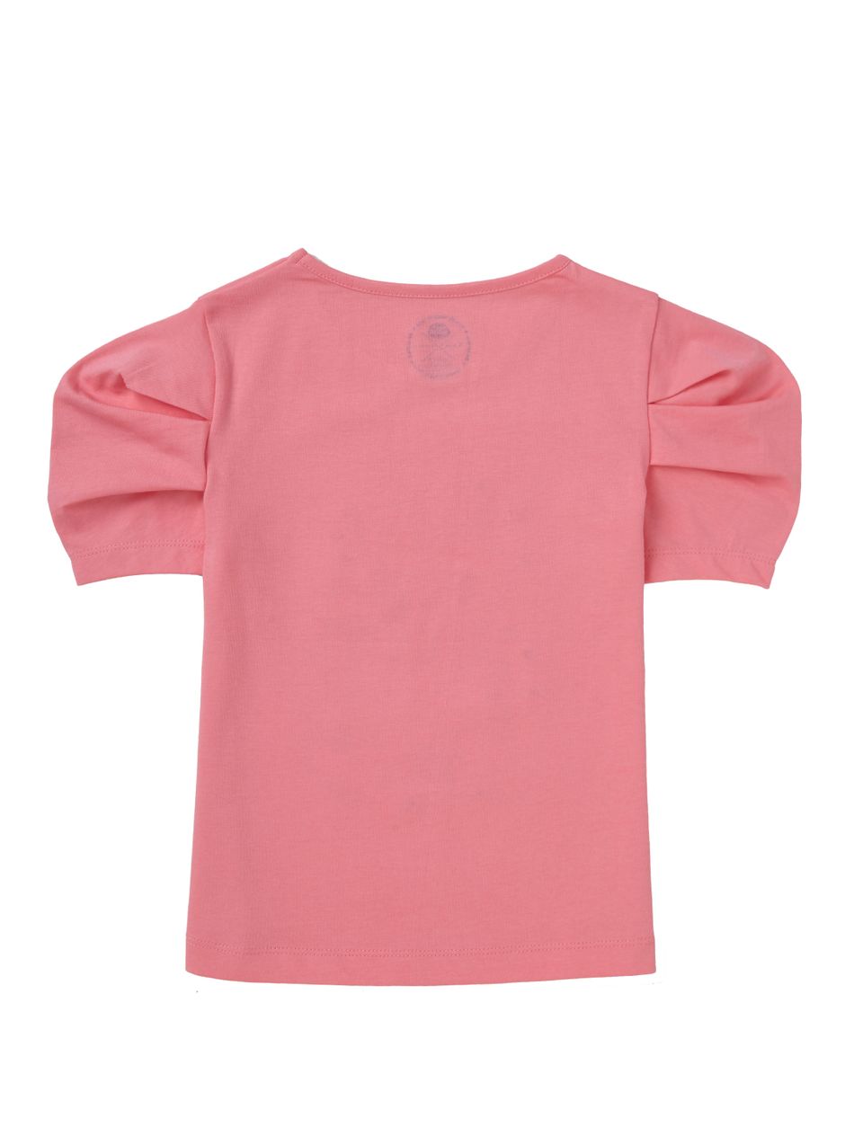 Buy Pink Short-Sleeves Fashion T-shirt for Girls (EOSS) Online at 77% ...