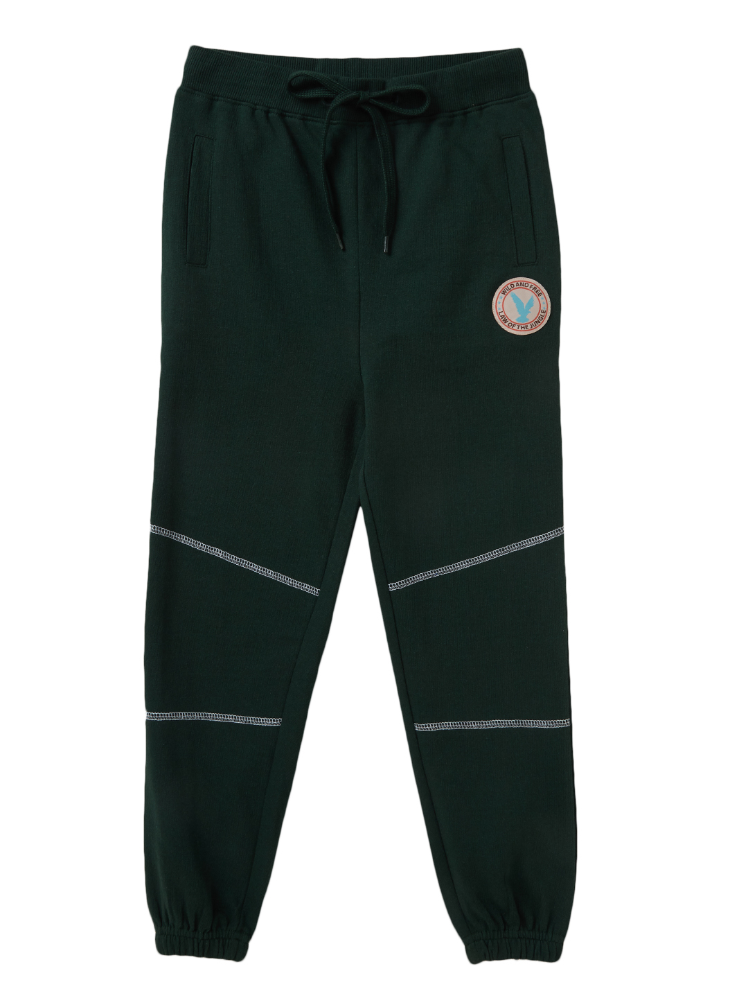 Boys Cotton Track Pant - Olive Green