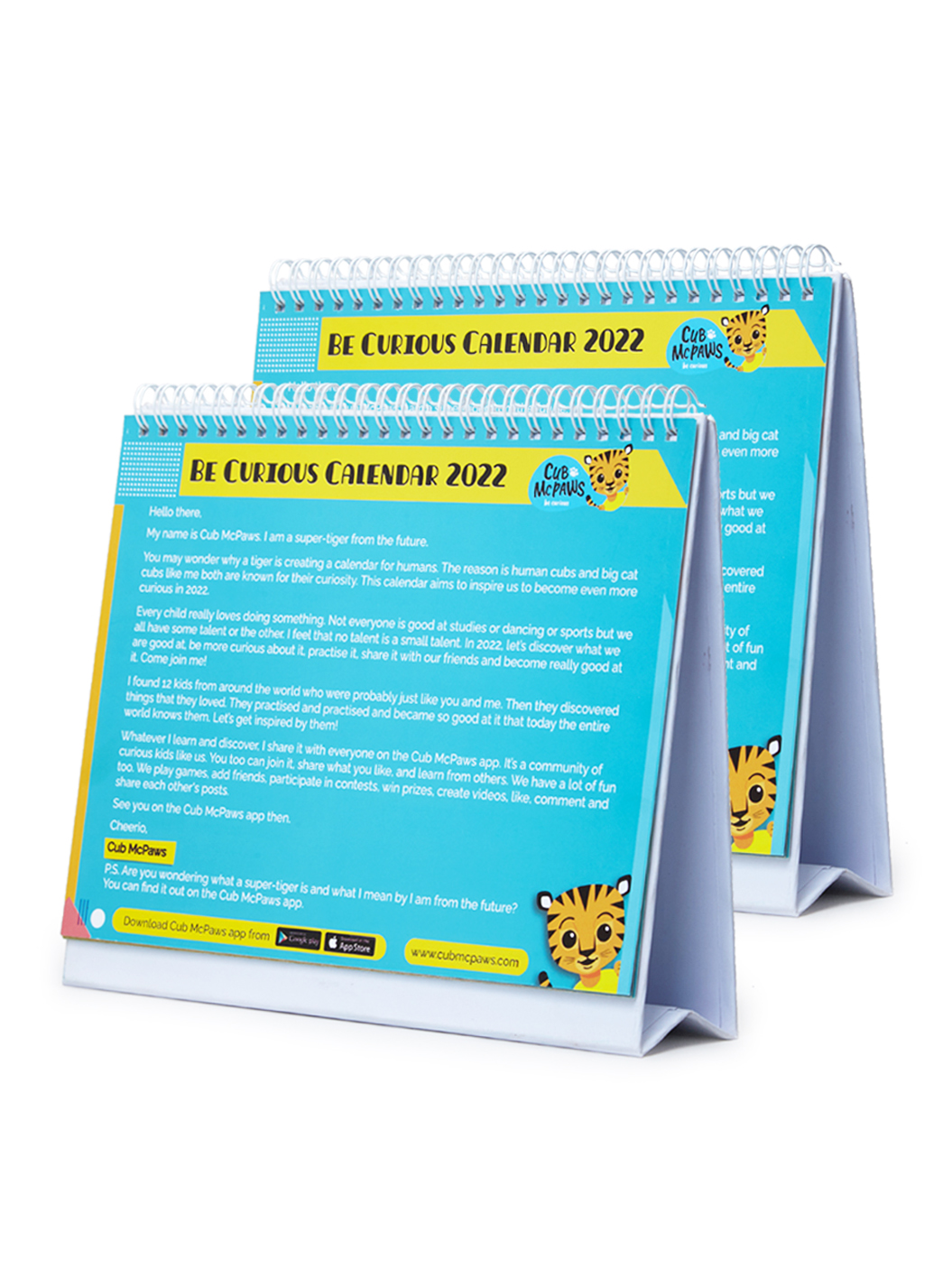 Cub McPaws 2022 Calendar For Kids - Best Friends Pack (2 Calendar Set)