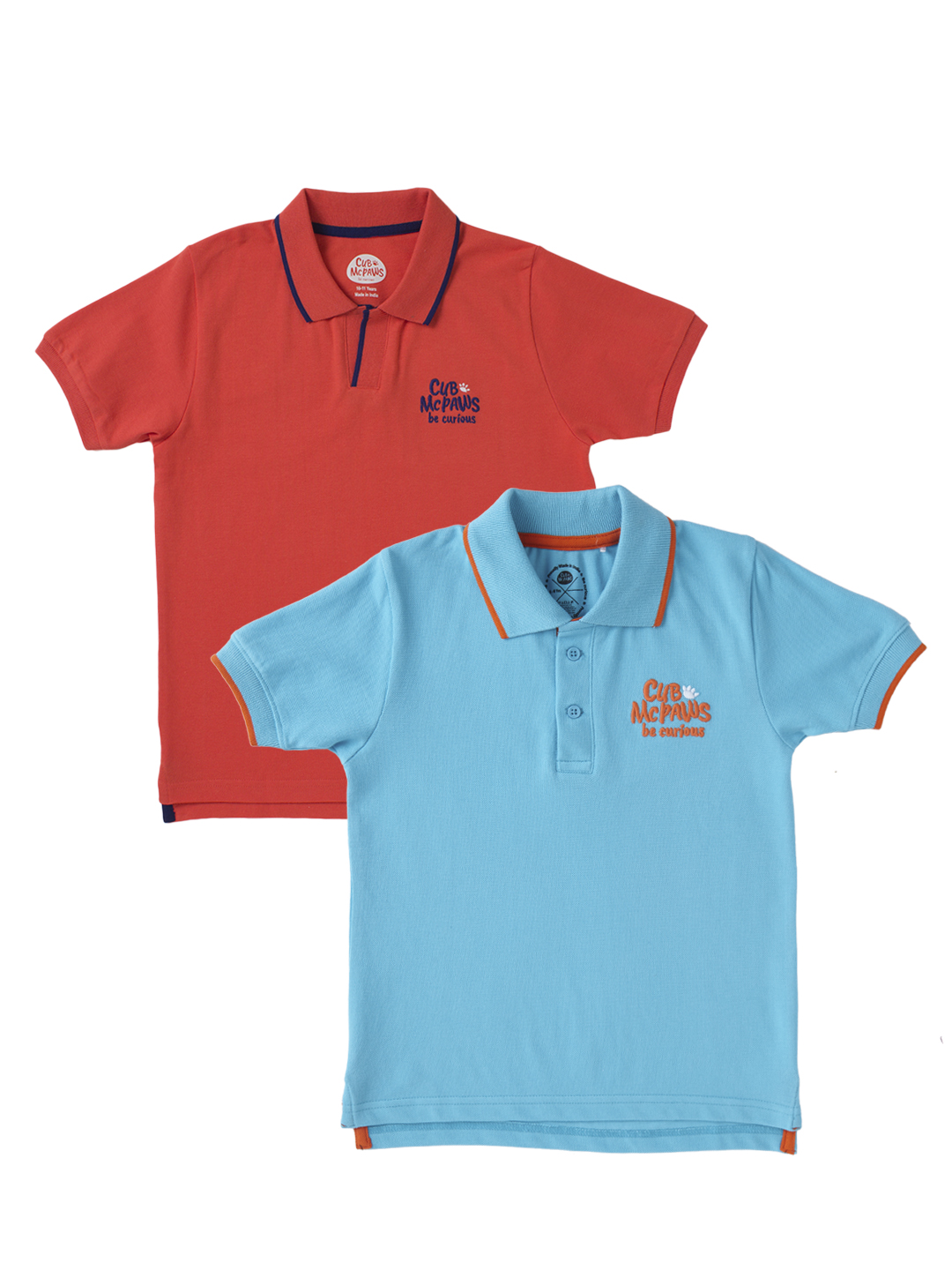 Pack of 2 Half Sleeves Polo for Boys, Multicolor