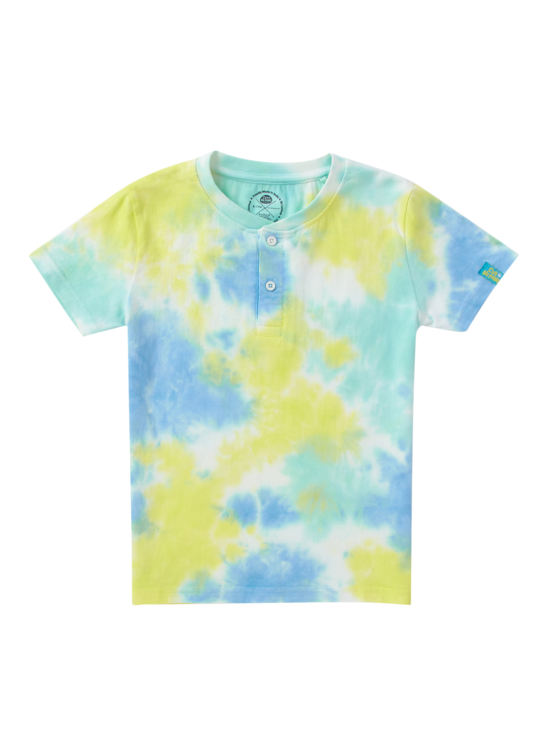  Boys Regular Fit Cotton Tie & Dye Tshirt, Multicolour