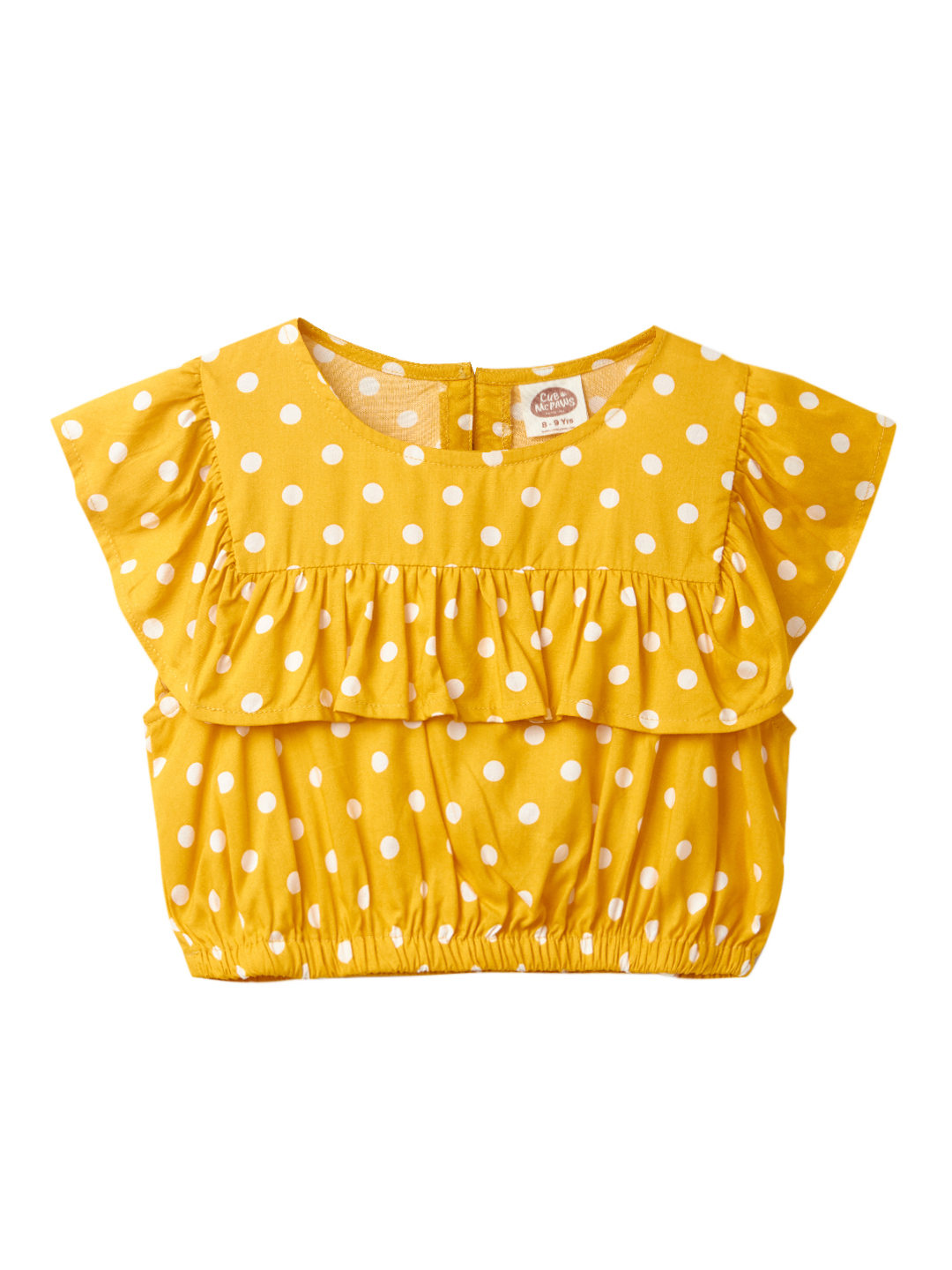 Girls Rayon Fashion Top,Yellow