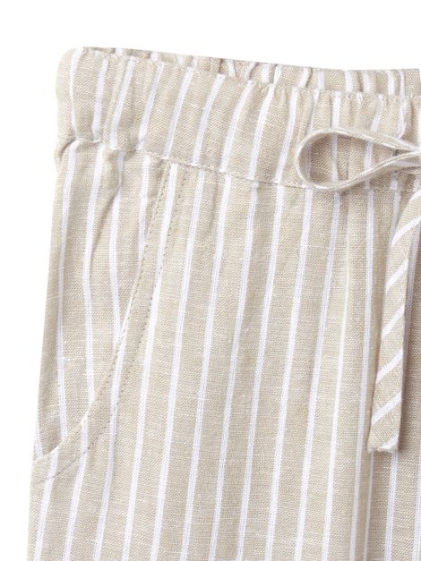 Buy Girls Linen Blend Khaki Striped Trouser Online at 54% OFF | Cub McPaws