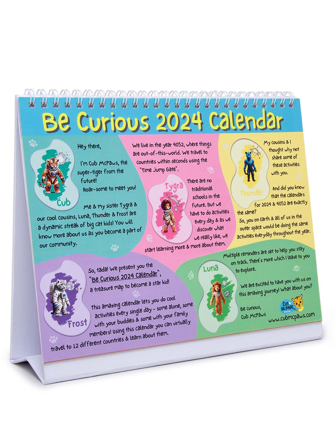 Be Curious 2024 Desk Calendar for Kids