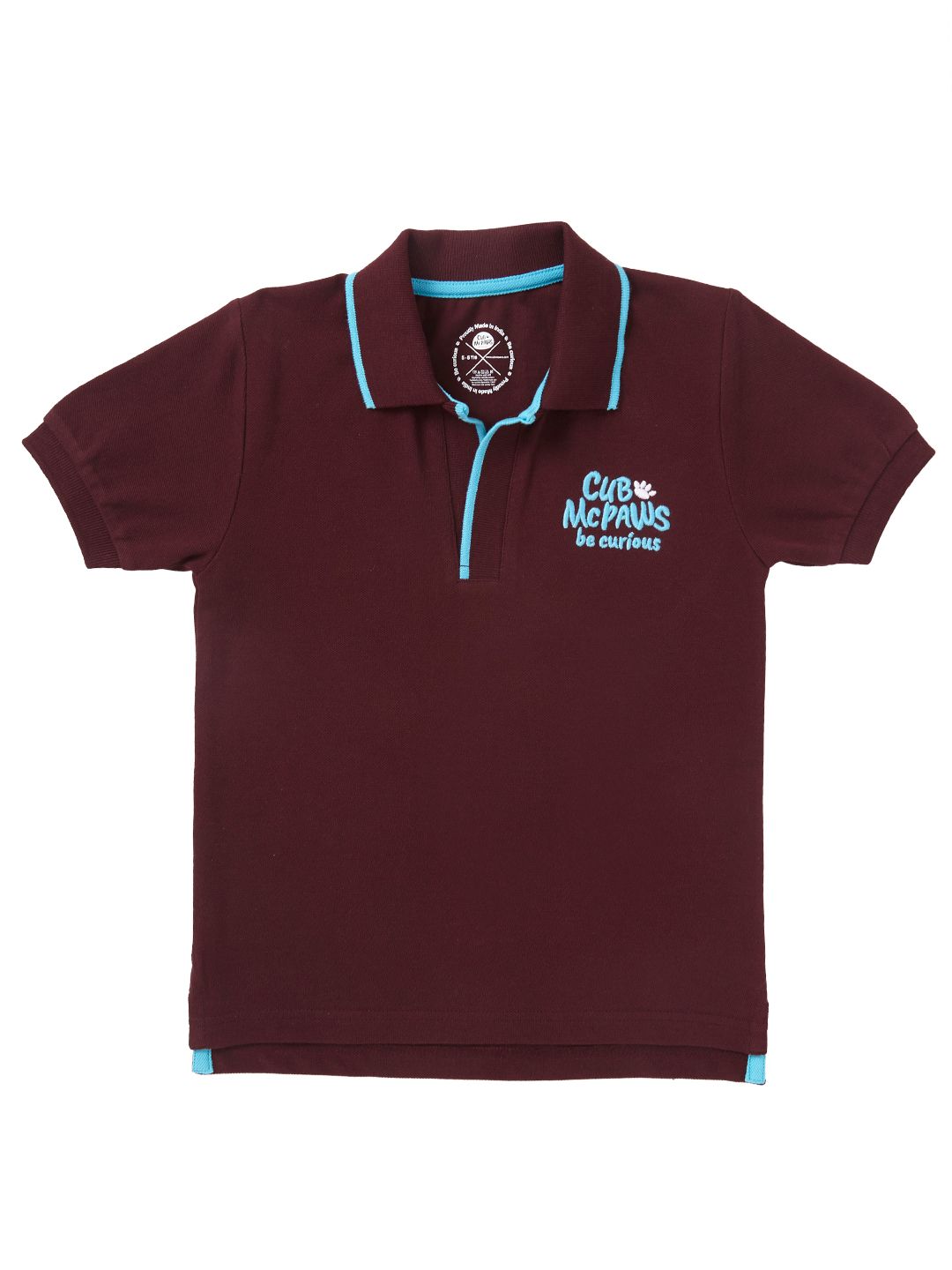 Boys Classic Polo T-Shirt - Burgundy