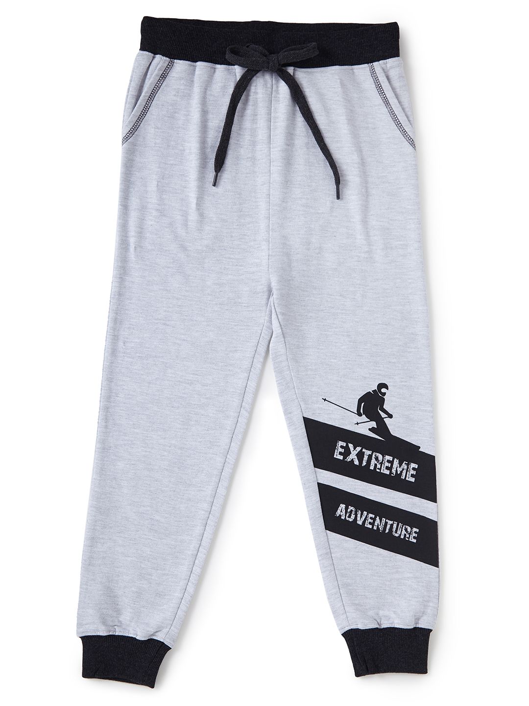 Boys Cotton Track Pant (Grey , 4-12 years)