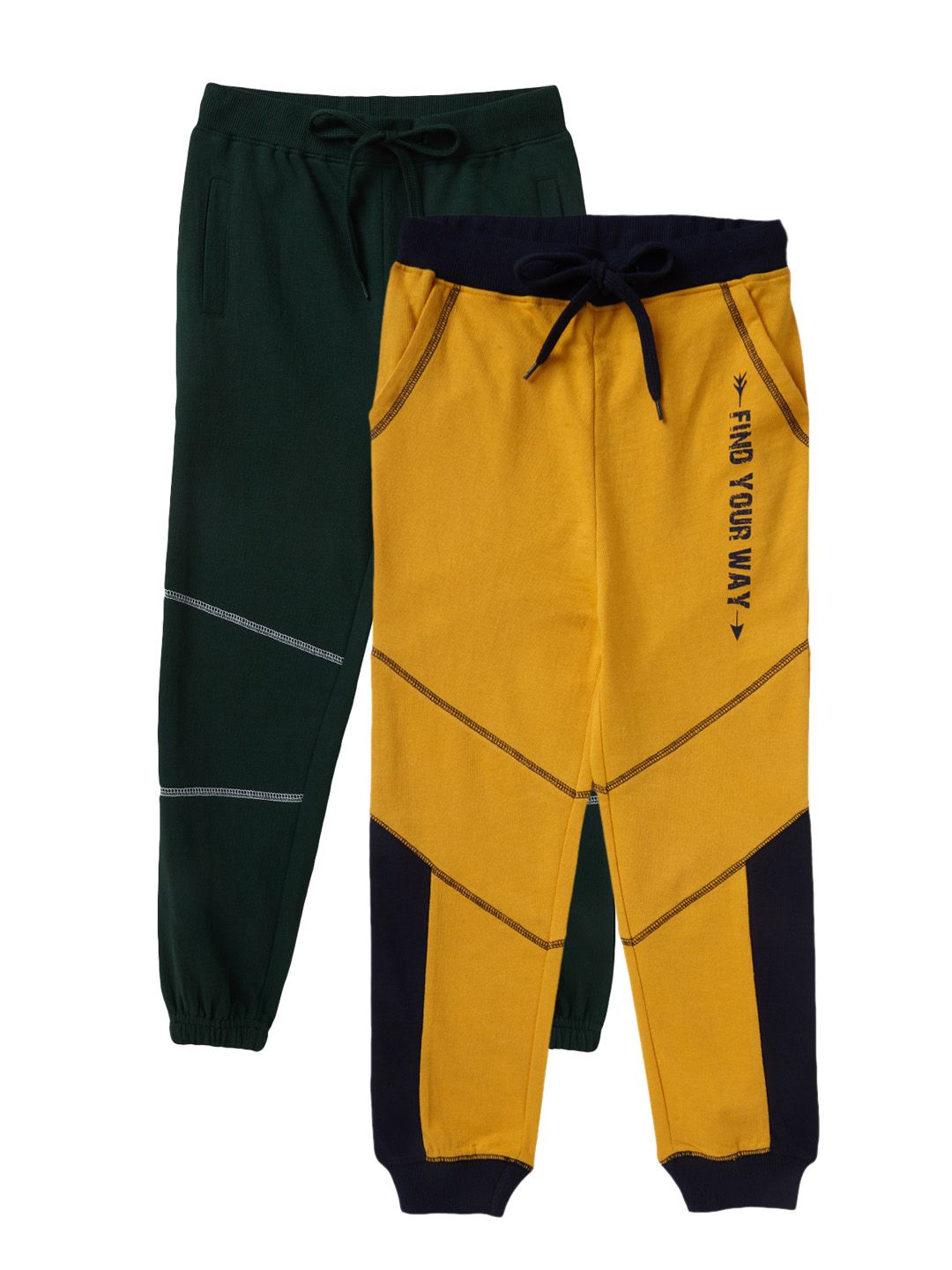 LOKTARC 2 Pack Boys Drawstring Sweatpants Cute Pattern Cotton Sport Jogger Pants 