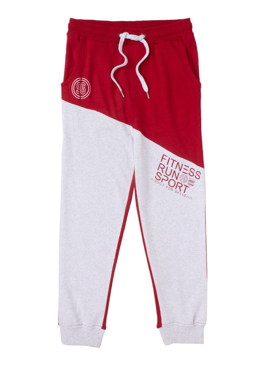 Boys Grey Red Track Pant