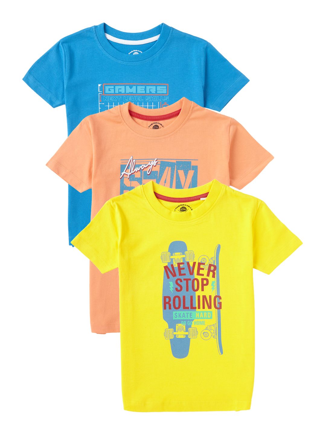 Brilliant Basic Boys Pack of 3 Half Sleeves T-shirts (EOSS)