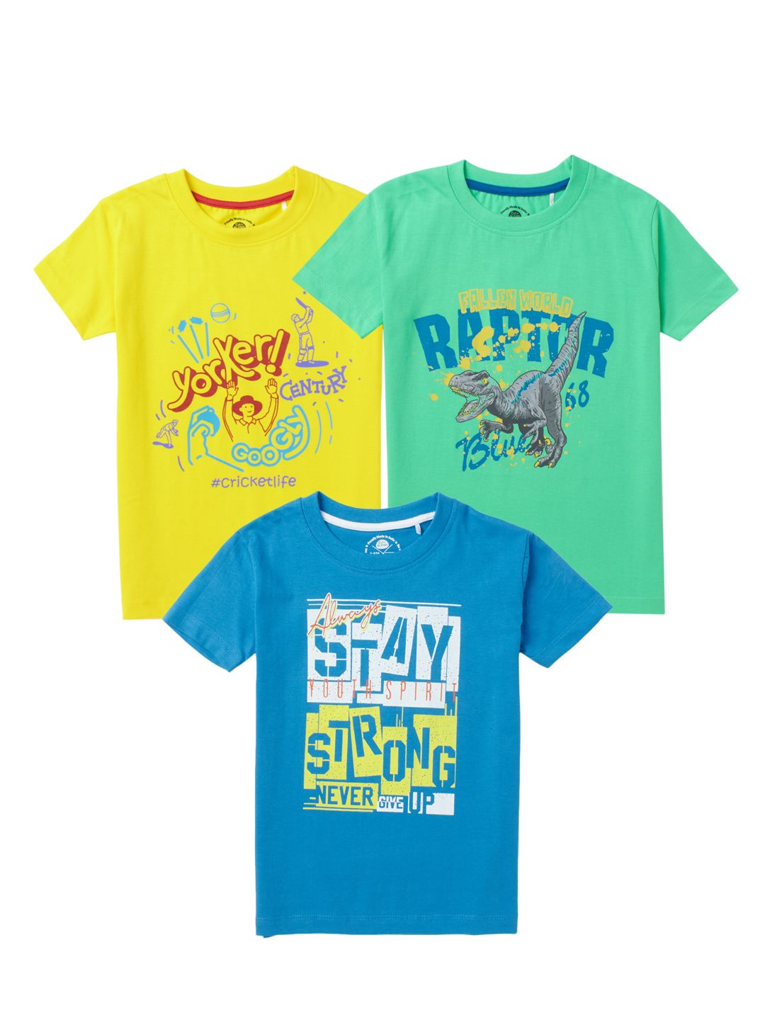 Boys Pack Of 3 T-Shirts