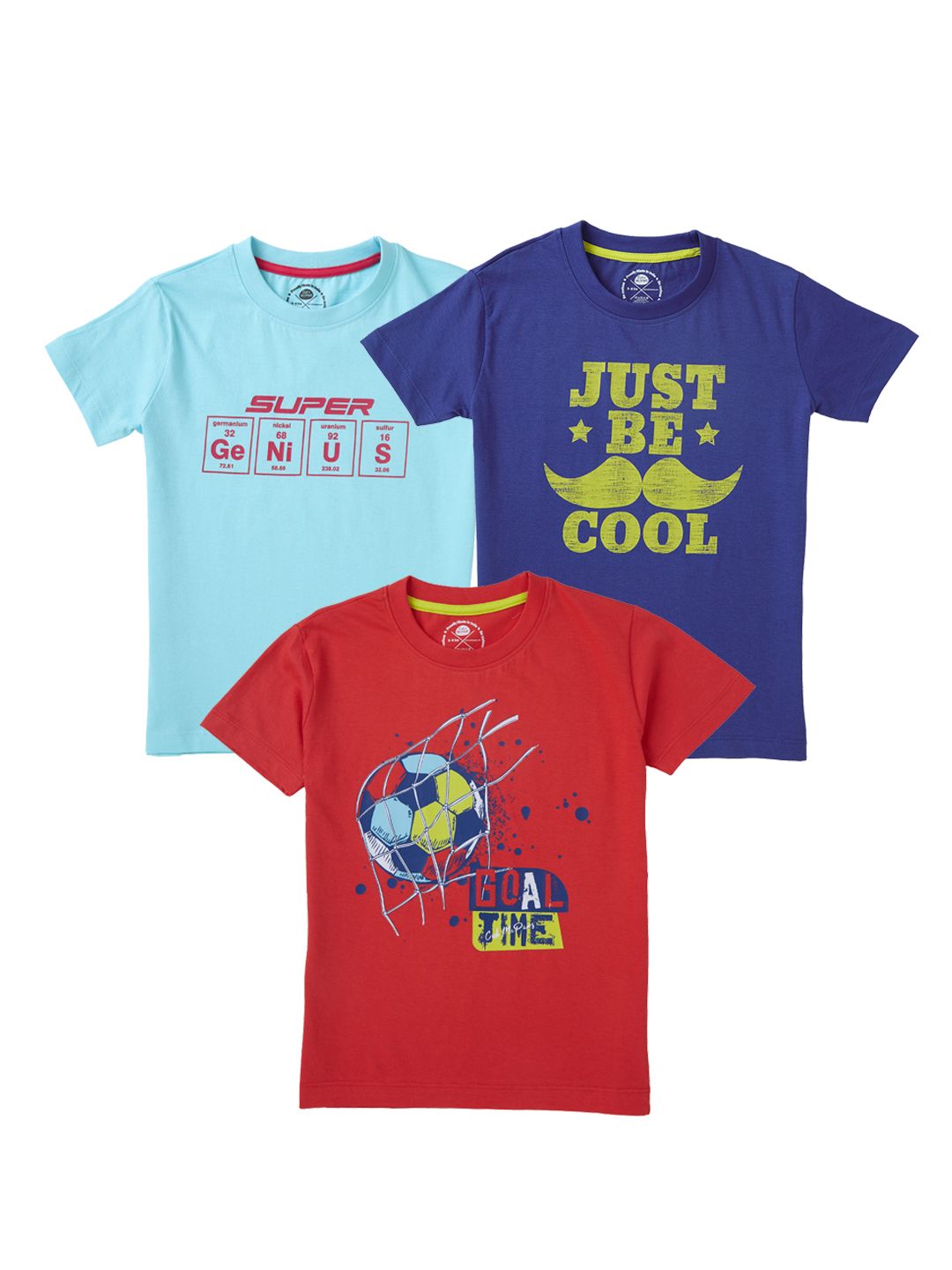 Brilliant Basic Boys Pack of 3 Half Sleeves T-shirts