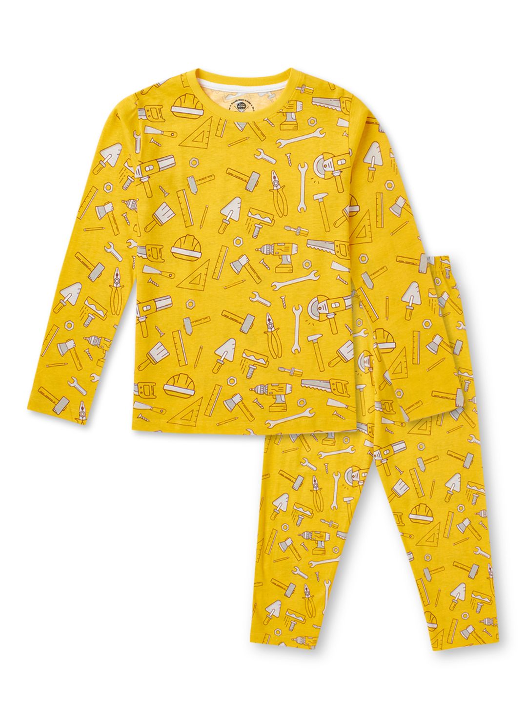 Boys Nightwear Set - Yellow AOP Print and Pyjama