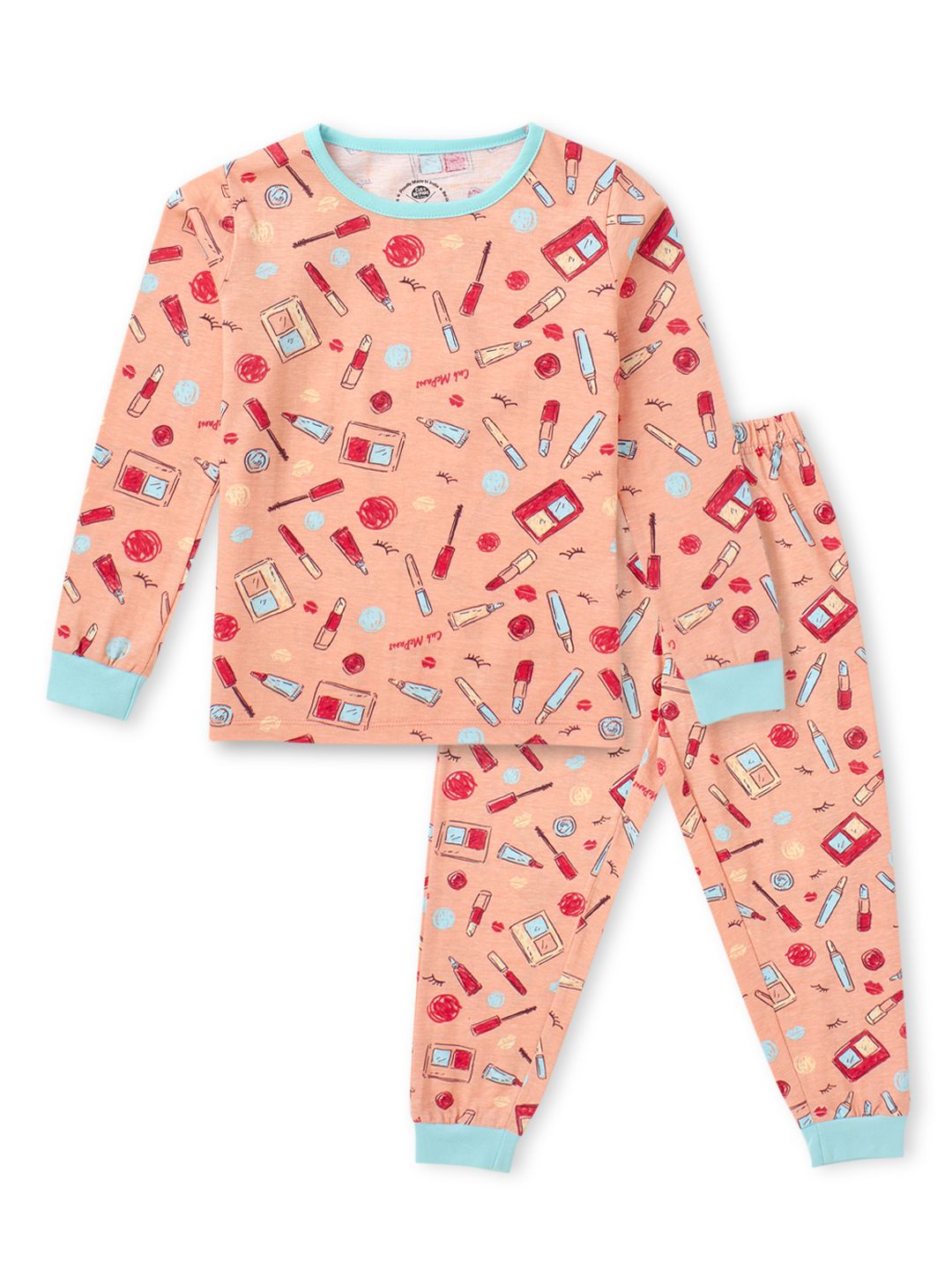 Girls Nightwear Set - Pink AOP Print and Pyjama