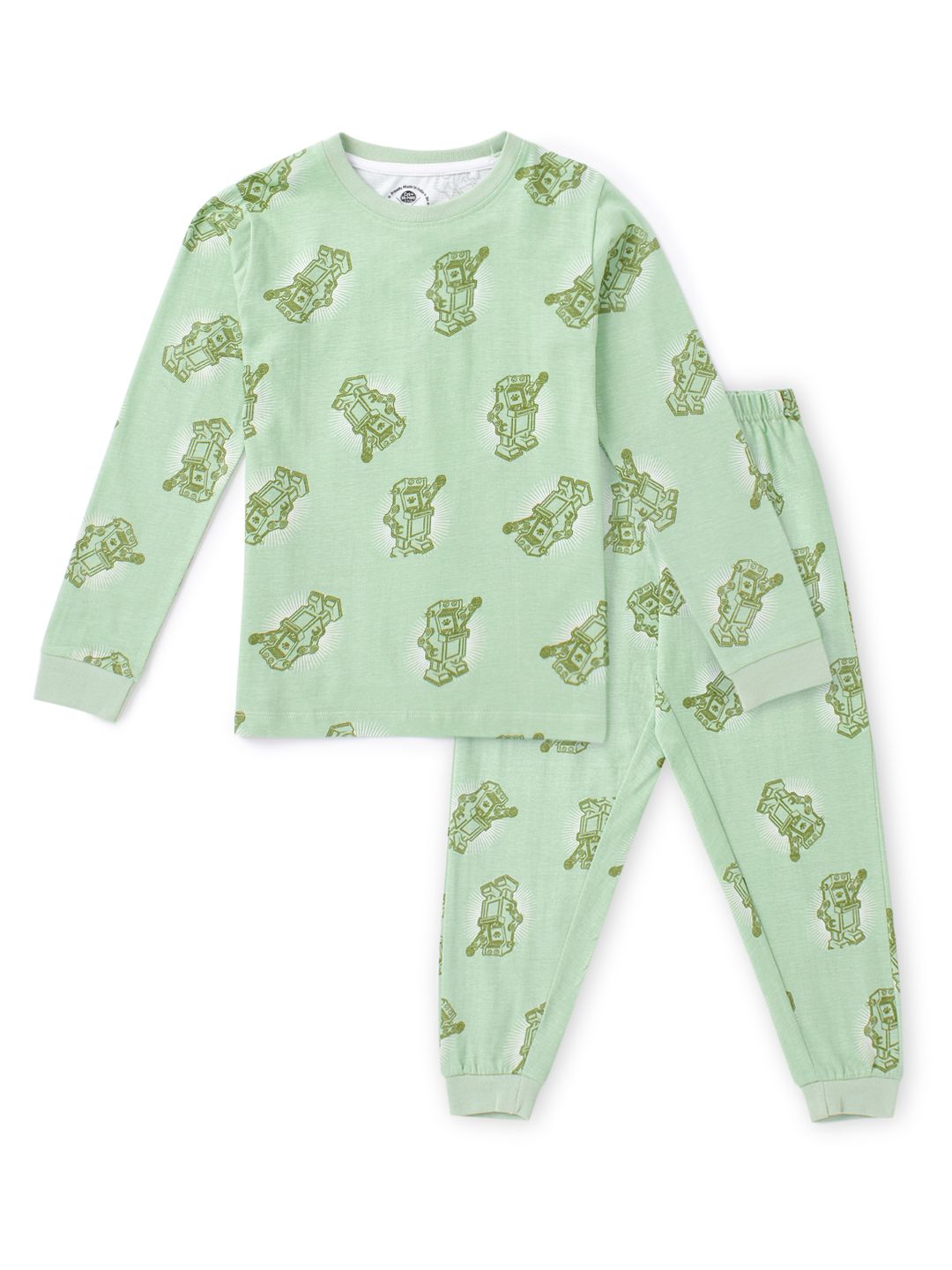 Boys Nightwear Set - Green AOP Print and Pyjama