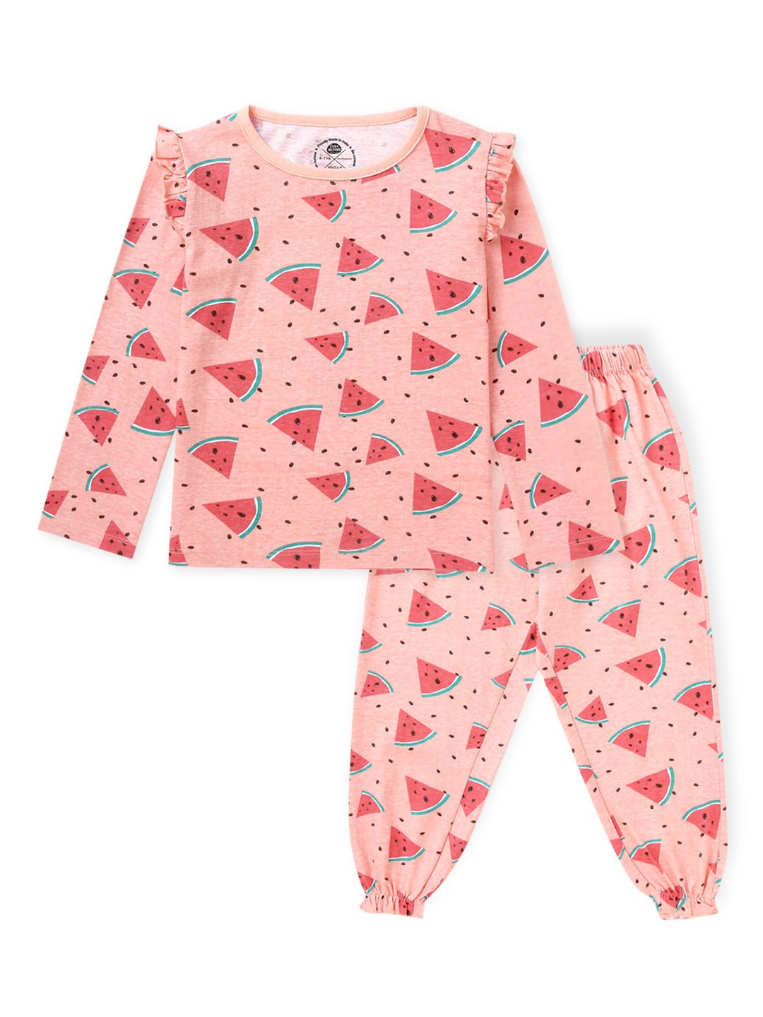 Girls Sleepwear Set - Pink AOP Print and Pyjama
