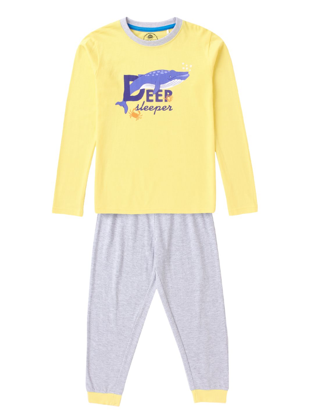 Boys Sleepwear Set - Yellow & Grey