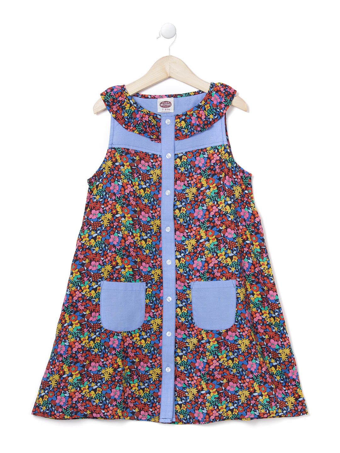 Girls A-Line Dress With Incut Sleeves (EOSS)
