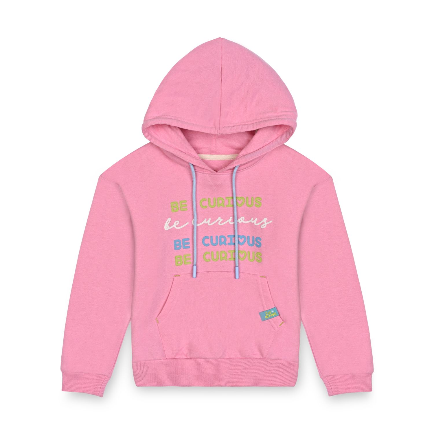 Girls Hooded Sweatshirt With Pockets - Pink