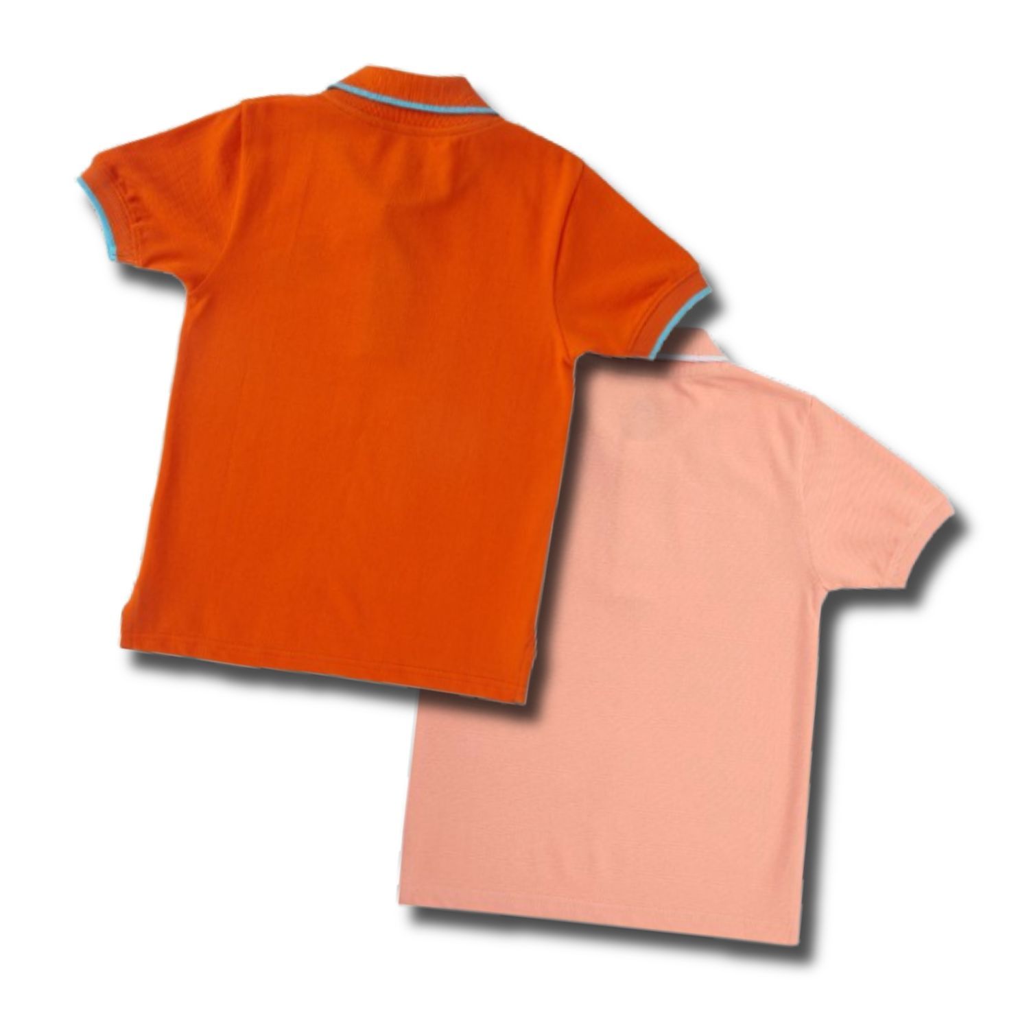 Pack of 2 Half Sleeves Polo for Boys - Orange Peach