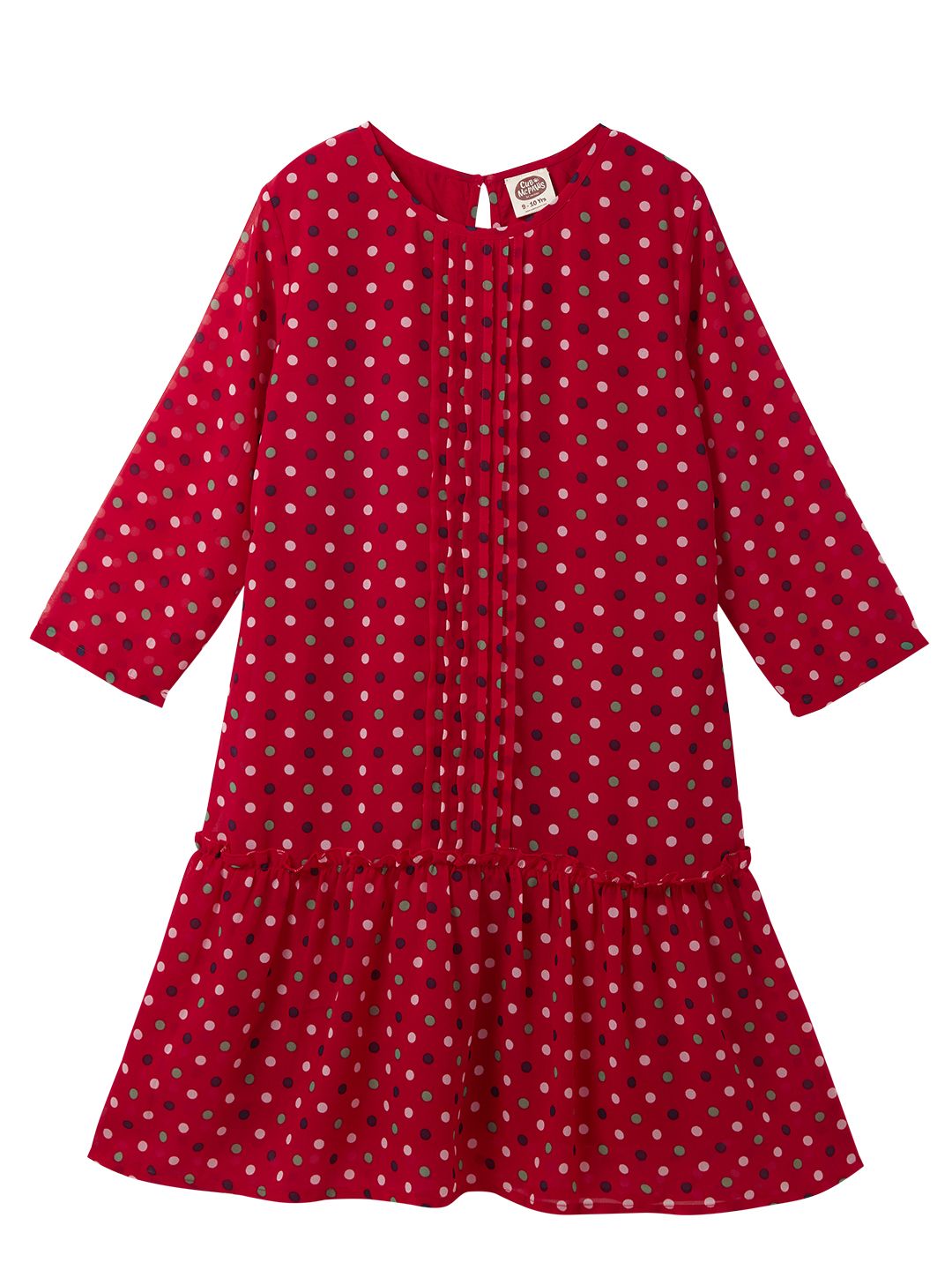 Polka Print cotton frock for 12 year girl