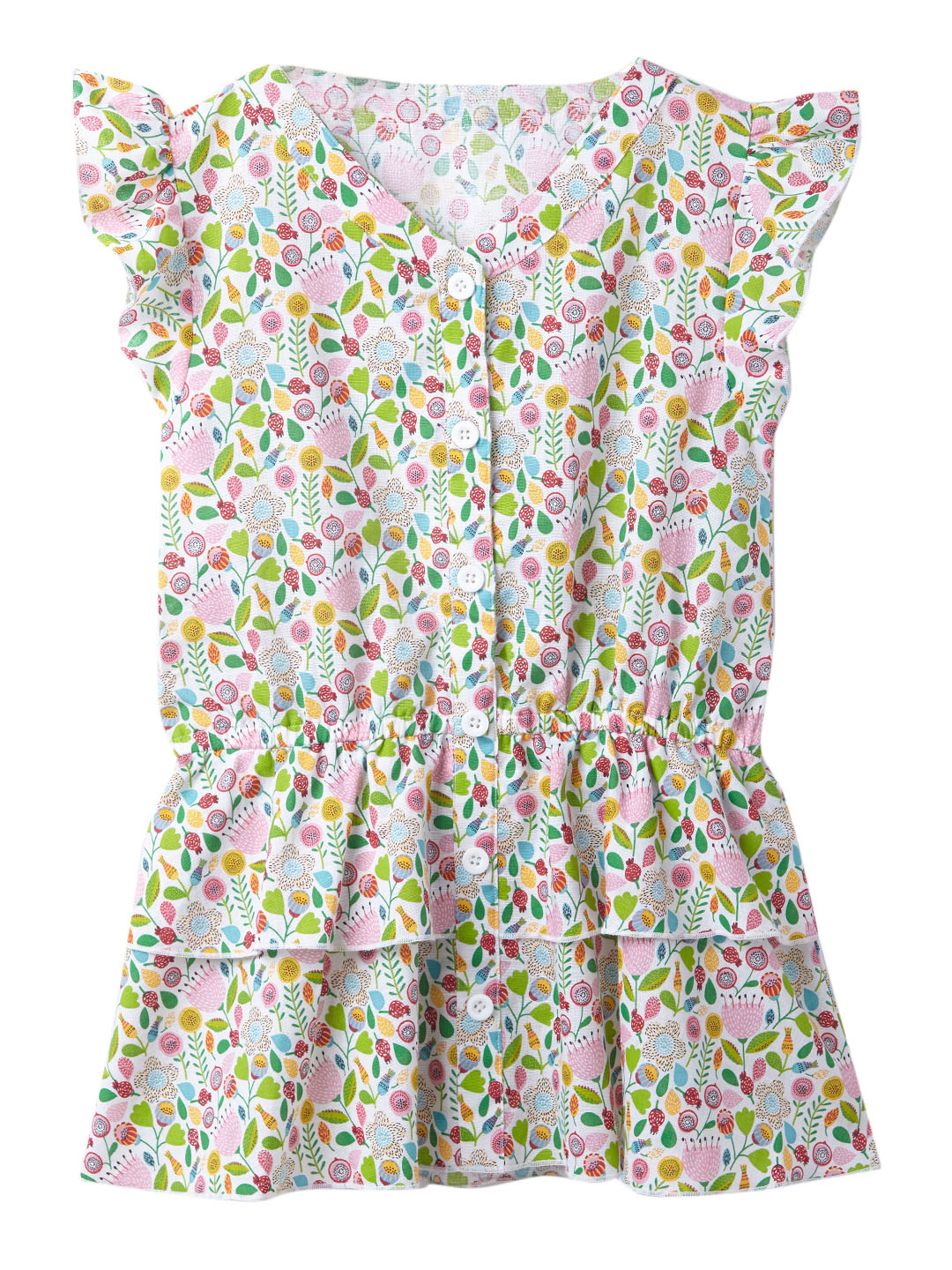 Multicolor Printed Fashion Woven Top for Girls Age 4 to 12 Years